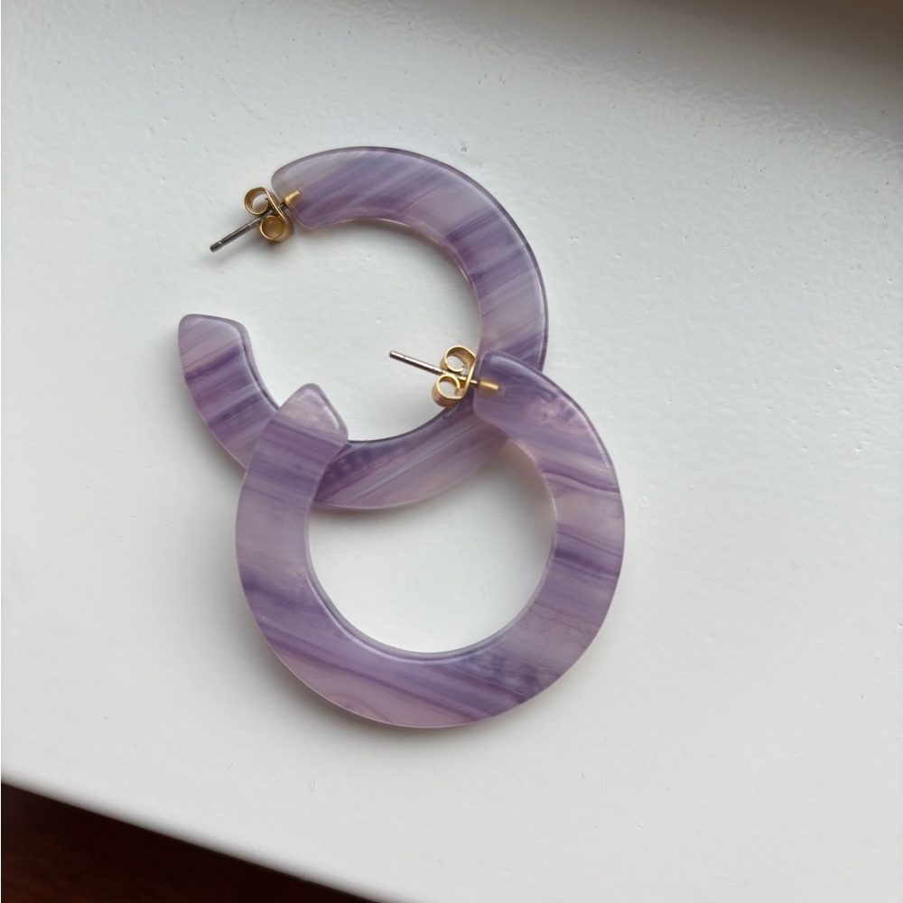 Madewell Purple Hoop Earrings